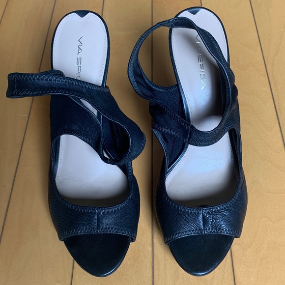 Via Spiga black sling back stilettos, size 10 - Picture 3 of 11